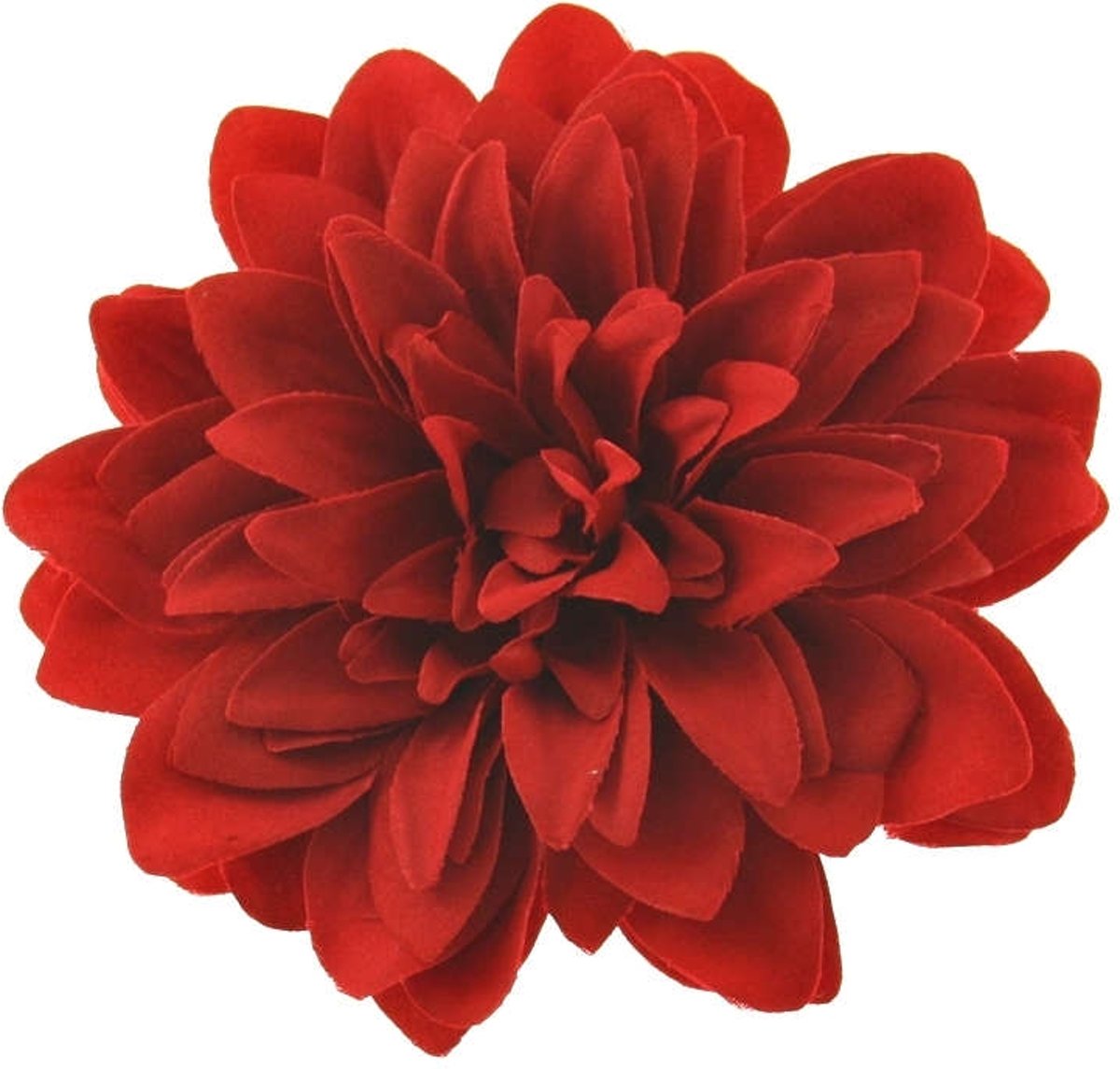 Chrysant bloem haar accessoire op haarclip rood - Vintage Rockabilly - Zacs Alter Ego